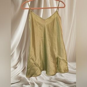 La SENZA Short Green Satin Slip